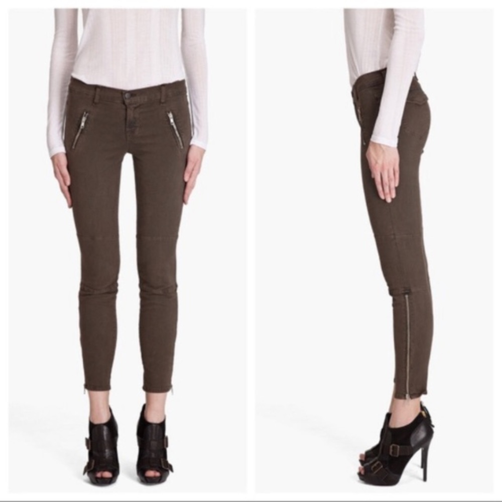 J BRAND Women's Agnes Moto-chic Jeans Gray 26